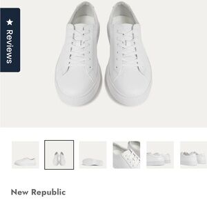 New Republic Men's Kurt Leather White Sneakers